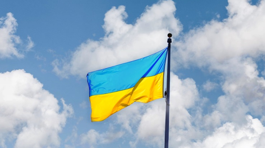 Ukrainas karogs. Publicitātes foto
